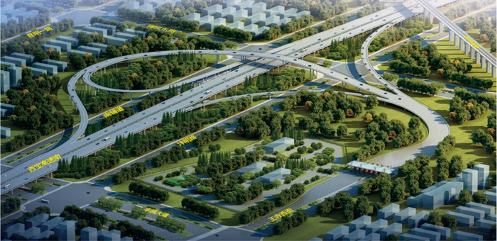 灃東新城灃涇大道與西寶高速南線新增出入口工程